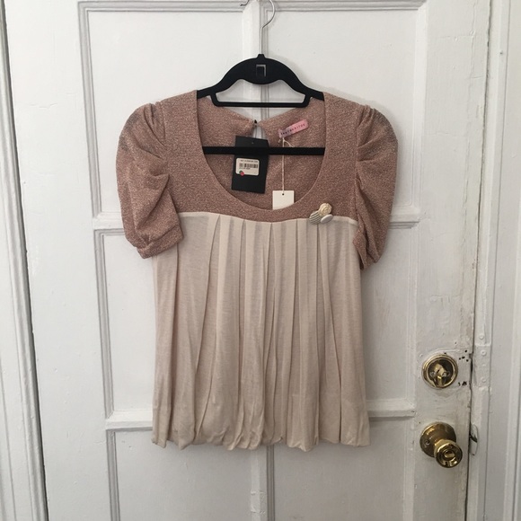 Erotokritos shimmery puff sleeve blouse - Picture 7 of 8